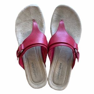 Predictions Comfort Plus Red Sandal Buckle Red 7.5